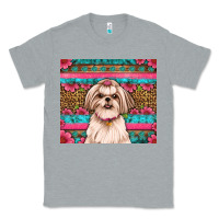 Shih Tzu Floral Tumbler Classic Tee | Teevron