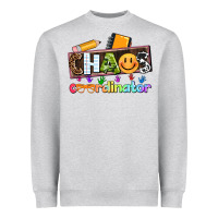 Heather Grey teacher chaos coordinator Heavyweight Sweatshirt - AdoDesignShop