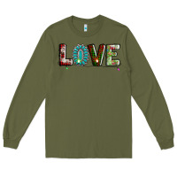 Army Green love christmas gemstone Long Sleeve Tee - AdoDesignShop