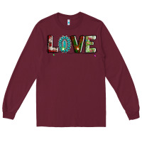 Burgundy love christmas gemstone Long Sleeve Tee - AdoDesignShop