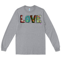 Heather Grey love christmas gemstone Long Sleeve Tee - AdoDesignShop