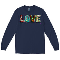Navy love christmas gemstone Long Sleeve Tee - AdoDesignShop