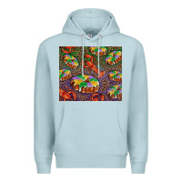Blue Mist mardi gras king cake and crawfish Premium Hoodie - RanaPortraitStore