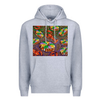 Heather Grey mardi gras king cake and crawfish Premium Hoodie - RanaPortraitStore