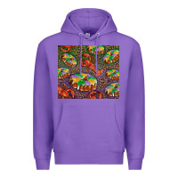 Purple mardi gras king cake and crawfish Premium Hoodie - RanaPortraitStore