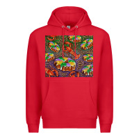 Red mardi gras king cake and crawfish Premium Hoodie - RanaPortraitStore