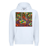White mardi gras king cake and crawfish Premium Hoodie - RanaPortraitStore