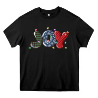 Black joy christmas lights Heavy Core Tee - MaliasSmallBusiness