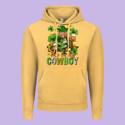 One Lucky Cowboy With St. Patricks Elf Vintage Hoodie Designed By Neo Western
