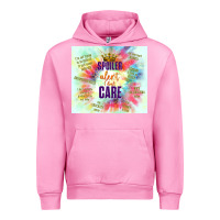 Fuchsia Pink spoiler alert i don't care Urban Hoodie - TumblerDesignByShophia