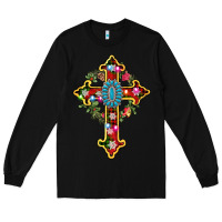 Black christmas cross Long Sleeve Tee - AdoDesignShop
