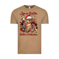 Vintage Coffee christmas life is better with a chihuahua Vintage Tee - JahusDesignShop