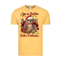 Vintage Mustard christmas life is better with a chihuahua Vintage Tee - JahusDesignShop