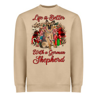 Christmas Life Is Better With A German Shepherd Heavyweight Sweatshirt | Teevron