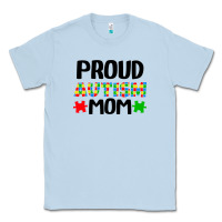 Dusty Blue autism awareness puzzle theme Classic Tee - CowhideDigitalArt