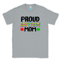 Heather Grey autism awareness puzzle theme Classic Tee - CowhideDigitalArt