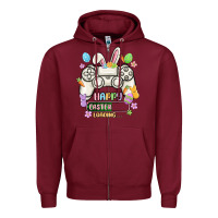 Burgundy easter gamer Zipper Hoodie - MaliasSmallBusiness