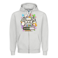 Dove Grey easter gamer Zipper Hoodie - MaliasSmallBusiness