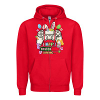 Red easter gamer Zipper Hoodie - MaliasSmallBusiness