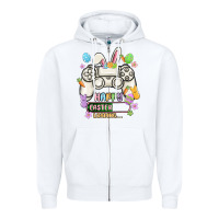 White easter gamer Zipper Hoodie - MaliasSmallBusiness