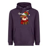 Plum christmas baby deer Heavyweight Hoodie - MaliasSmallBusiness