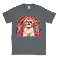 Charcoal Heather shih tzu floral rainbow Classic Tee - Artiststas