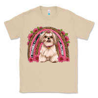 Mushroom shih tzu floral rainbow Classic Tee - Artiststas