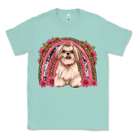 Seafoam shih tzu floral rainbow Classic Tee - Artiststas
