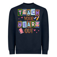 Navy teach your heart out Heavyweight Sweatshirt - AdoDesignShop
