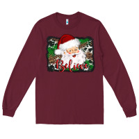 Burgundy believe santa Long Sleeve Tee - AdoDesignShop
