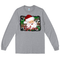 Heather Grey believe santa Long Sleeve Tee - AdoDesignShop