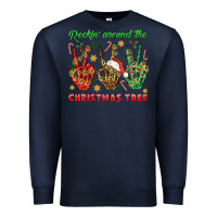 Navy Rockin' Around The Christmas Tree Premium Sweatshirt - BundleAndBundleShop