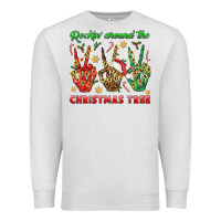 Oatmeal Heather Rockin' Around The Christmas Tree Premium Sweatshirt - BundleAndBundleShop