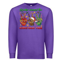 Purple Rockin' Around The Christmas Tree Premium Sweatshirt - BundleAndBundleShop