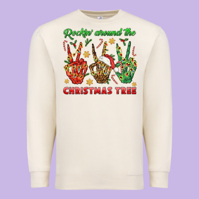 Rockin' Around The Christmas Tree Premium Sweatshirt Designed By Bundleandbundleshop