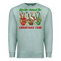 Seafoam Rockin' Around The Christmas Tree Premium Sweatshirt - BundleAndBundleShop
