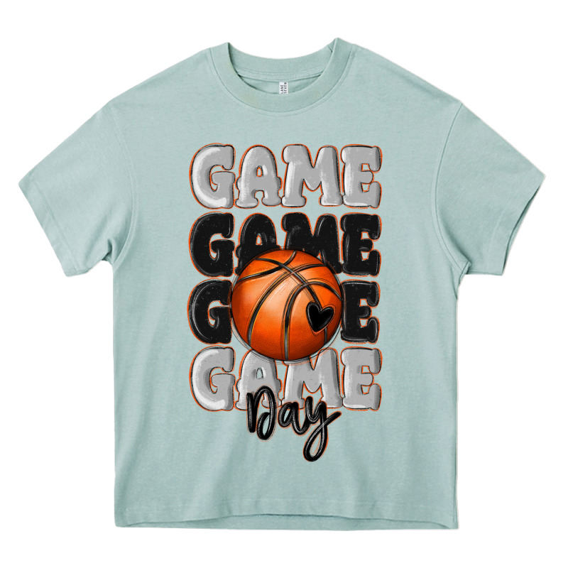 Game Day Basketball Bal Heavy Core Tee by MaliasSmallBusiness | Teevron