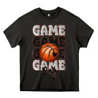 Asphalt game day basketball bal Heavy Core Tee - MaliasSmallBusiness