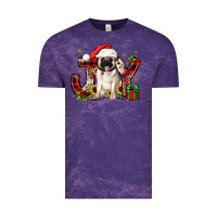 Cloud Purple christmas joy pug Vintage Tee - JahusDesignShop
