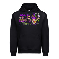 Black Mardi Gras drinking team with gnome Urban Hoodie - HowdyJamesFarm