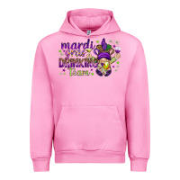 Fuchsia Pink Mardi Gras drinking team with gnome Urban Hoodie - HowdyJamesFarm