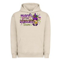 Pigment French Oak Mardi Gras drinking team with gnome Urban Hoodie - HowdyJamesFarm