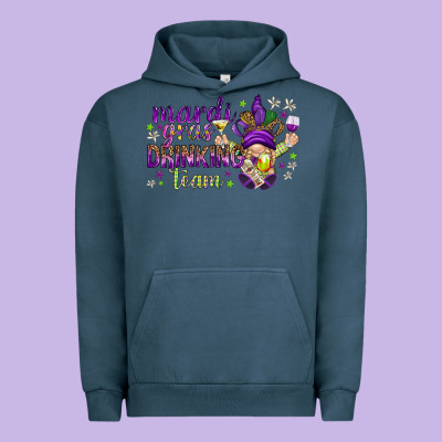 Mardi Gras Drinking Team With Gnome Urban Hoodie Designed By Howdyjamesfarm