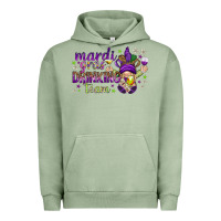 Pigment Oil Green Mardi Gras drinking team with gnome Urban Hoodie - HowdyJamesFarm