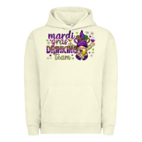 Pigment Pistachio Mardi Gras drinking team with gnome Urban Hoodie - HowdyJamesFarm