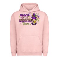 Pigment Salmon Mardi Gras drinking team with gnome Urban Hoodie - HowdyJamesFarm