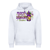 White Mardi Gras drinking team with gnome Urban Hoodie - HowdyJamesFarm