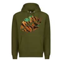 Army Green Tiger Lips Premium Hoodie - Bettercallsaul
