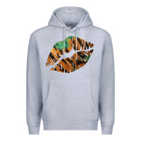 Heather Grey Tiger Lips Premium Hoodie - Bettercallsaul
