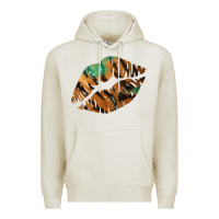 Oatmeal Heather Tiger Lips Premium Hoodie - Bettercallsaul